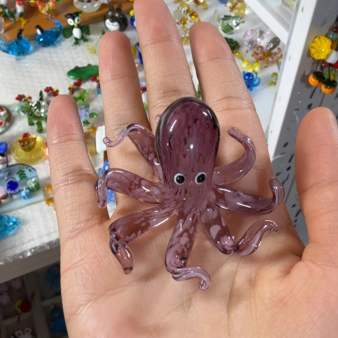 摇***~琉璃手工艺品章鱼
