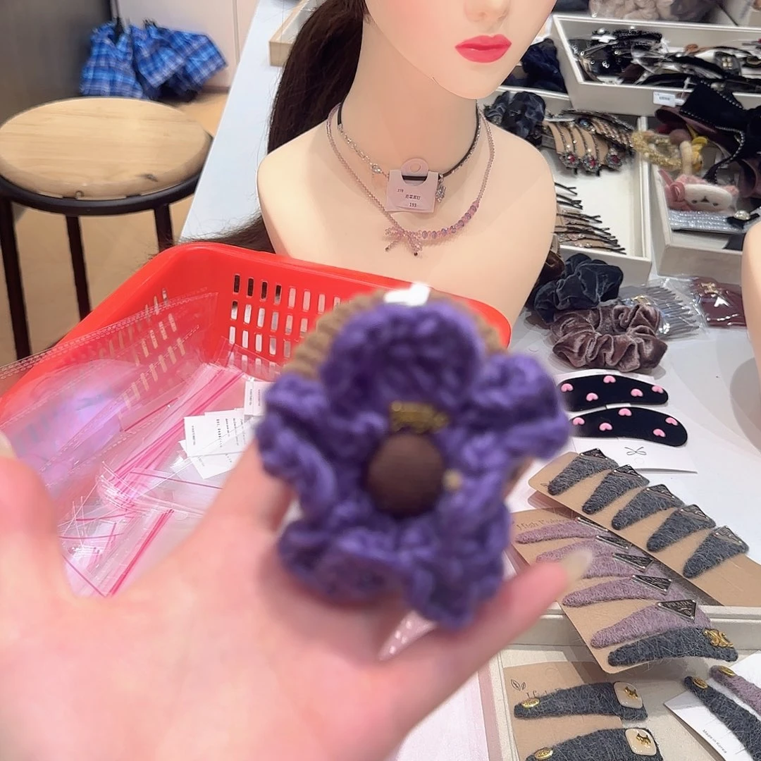 皮质非金属毛线发绳