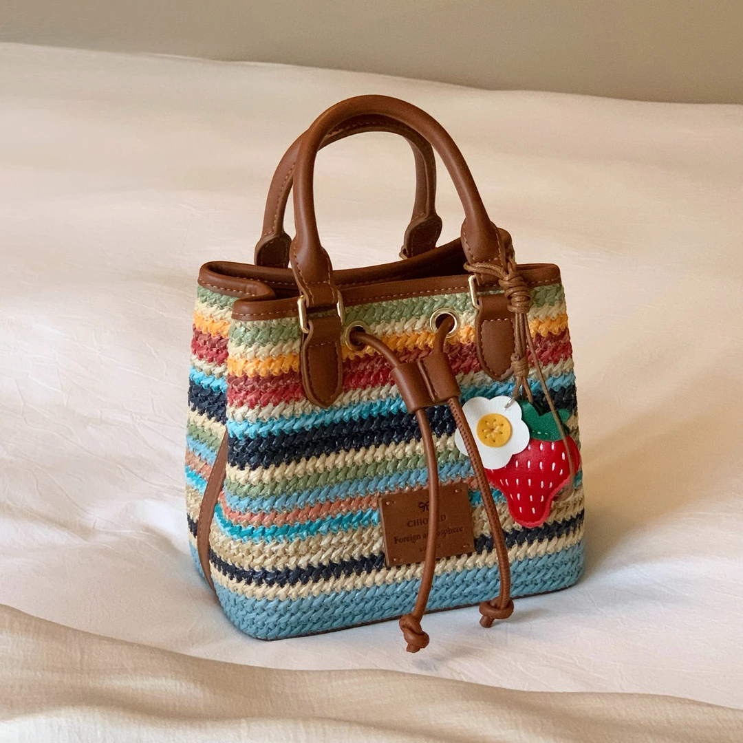 南风Chio2nd 水桶包包女式2025新款编织包手提单肩斜挎包