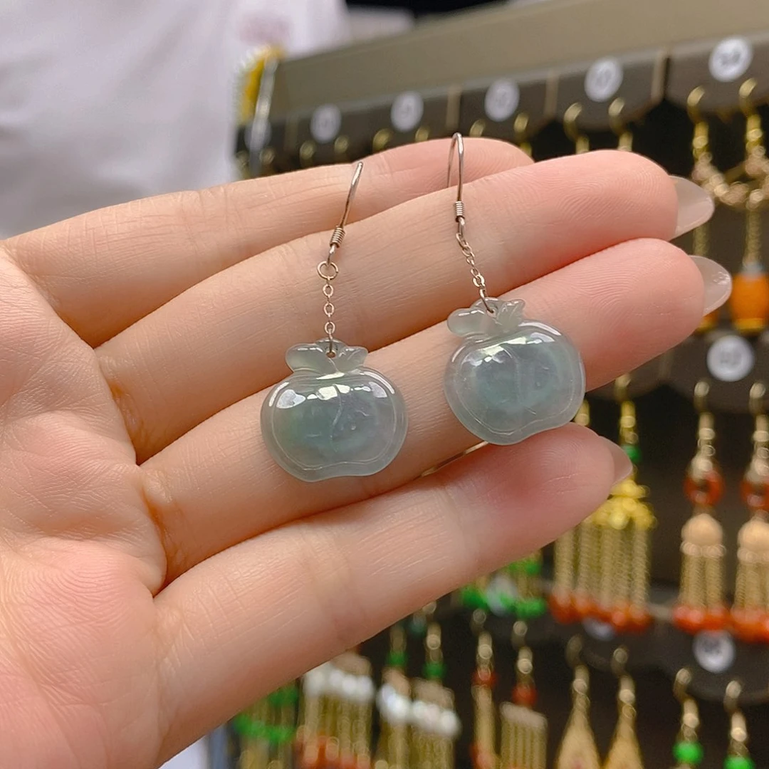 翡翠合金耳饰翡翠