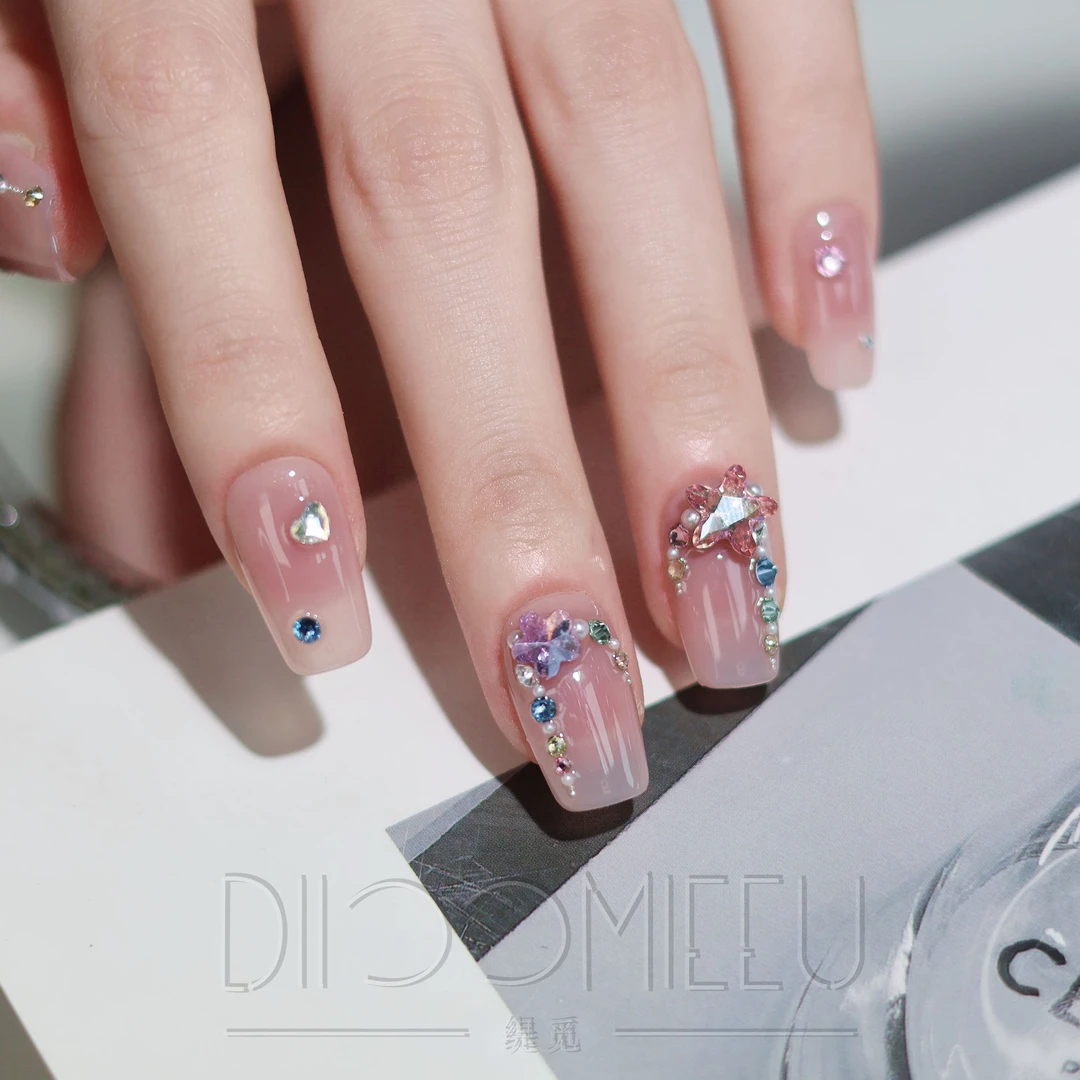 【桃花诺】缇觅轻奢全华子钻纯手工可拆卸式穿戴甲