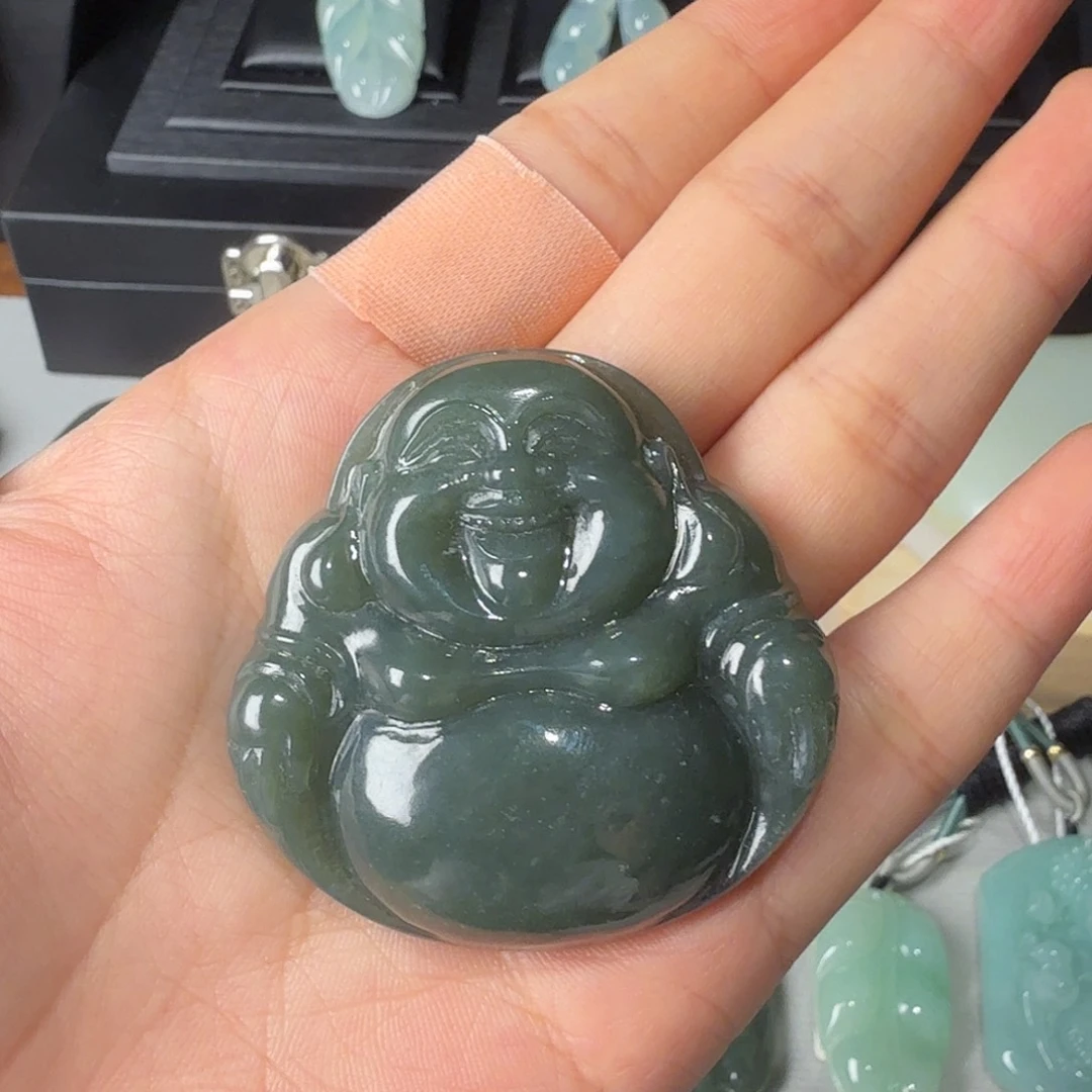 和田玉（青玉）未镶嵌颈饰和田玉佛公