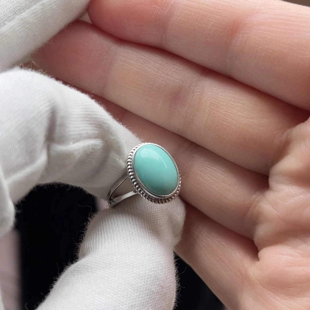 绿松石珠宝奇石银S925镶嵌