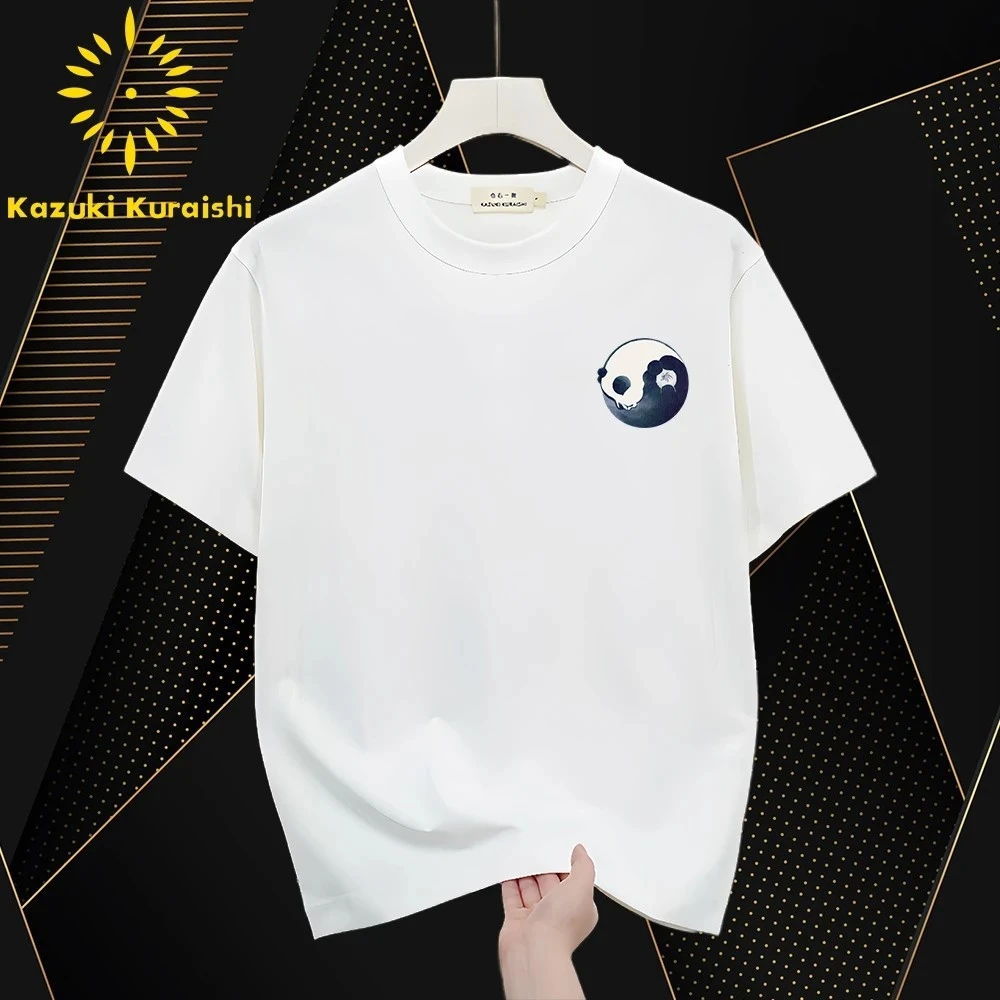 仓石一树潮牌圆领短袖T恤男士2025夏季新款高级百搭宽松休闲上衣