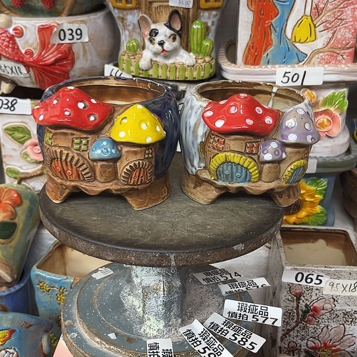 粗陶材质多肉花盆