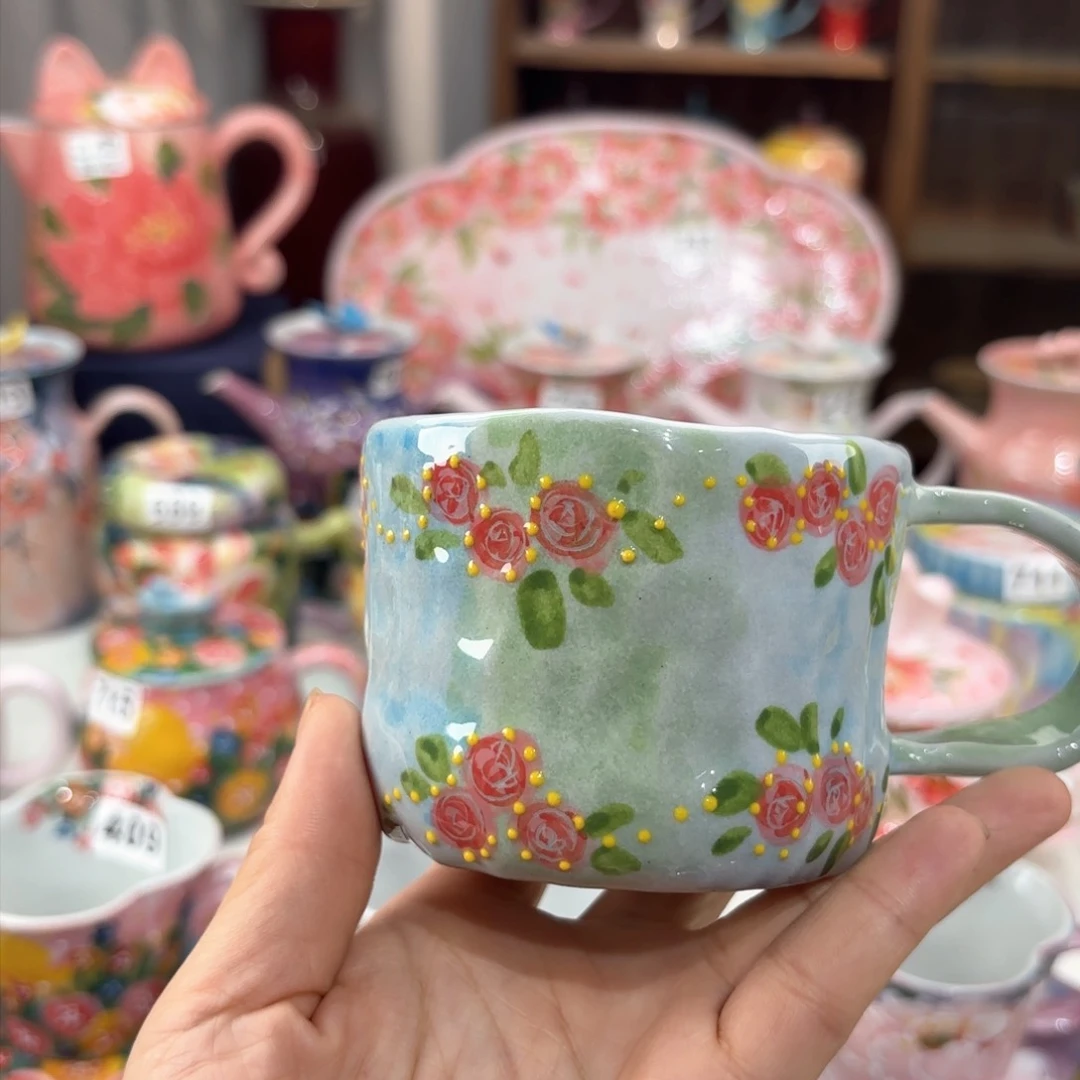景德镇手绘高温釉下彩陶瓷茶具