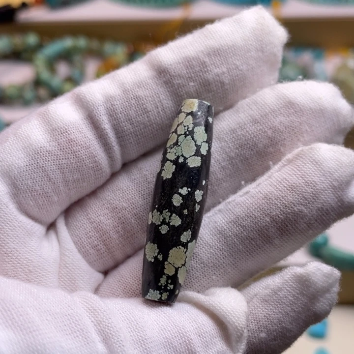 非金属菜籽黄网花桶珠6.6克
