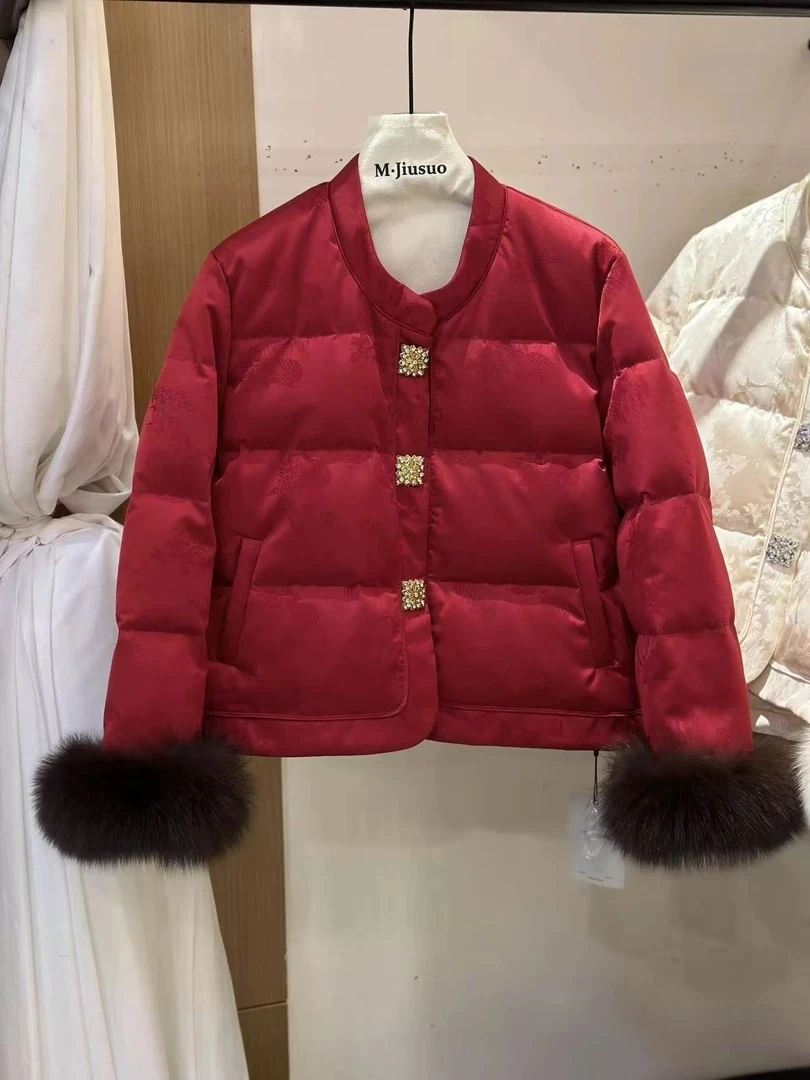 51钻扣新中式国风棉服冬季显瘦气质减龄百搭款加厚夹棉外套