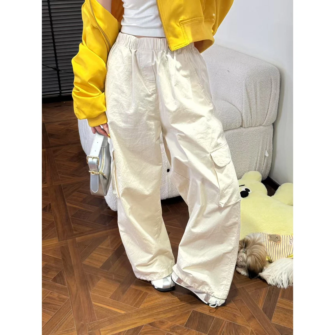 ZHOUZHOU【工装裤】2025春季新款宽松百搭设计感工装裤女