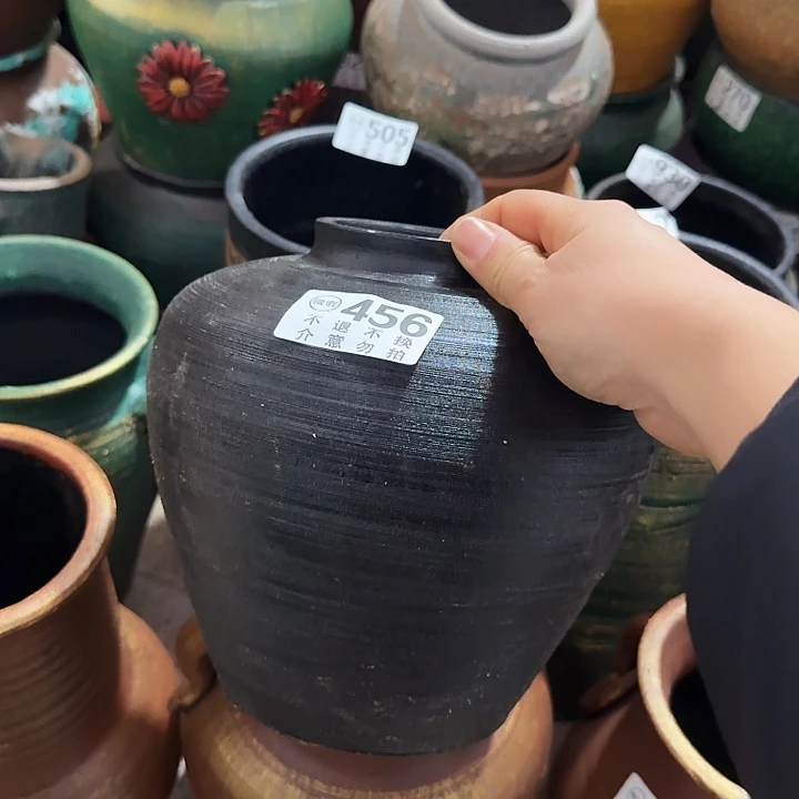 瑕疵黑坛子456高度20口径8