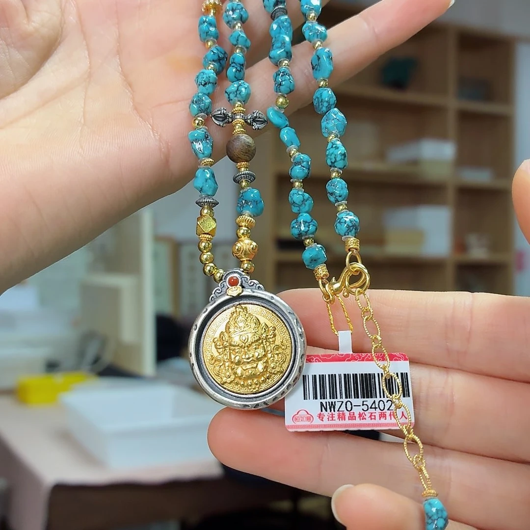 银S925镶嵌绿松石珠宝奇石