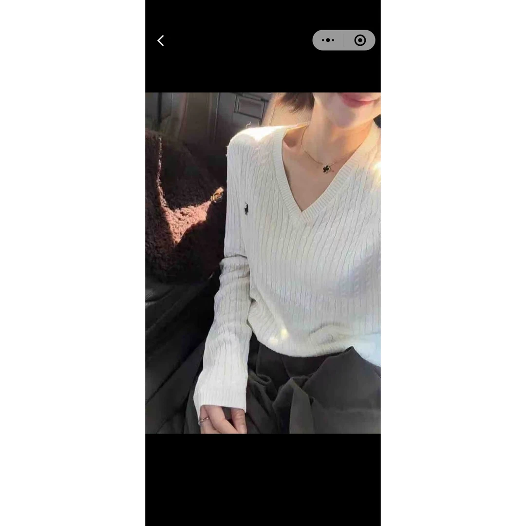 KIKI严选：63083-C+家欧洲站南油秋冬麻花U领针织衫百搭洋气毛衣