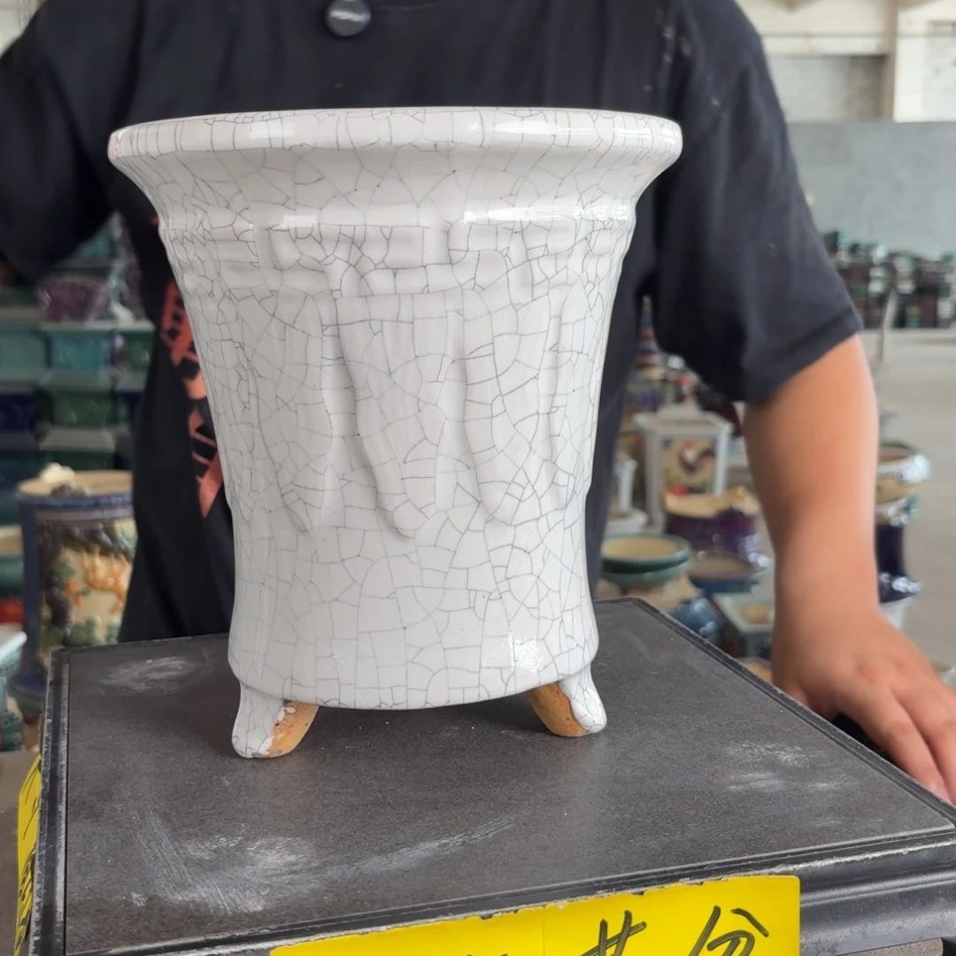 。一风堂石湾花盆 釉色微瑕 内16*19
