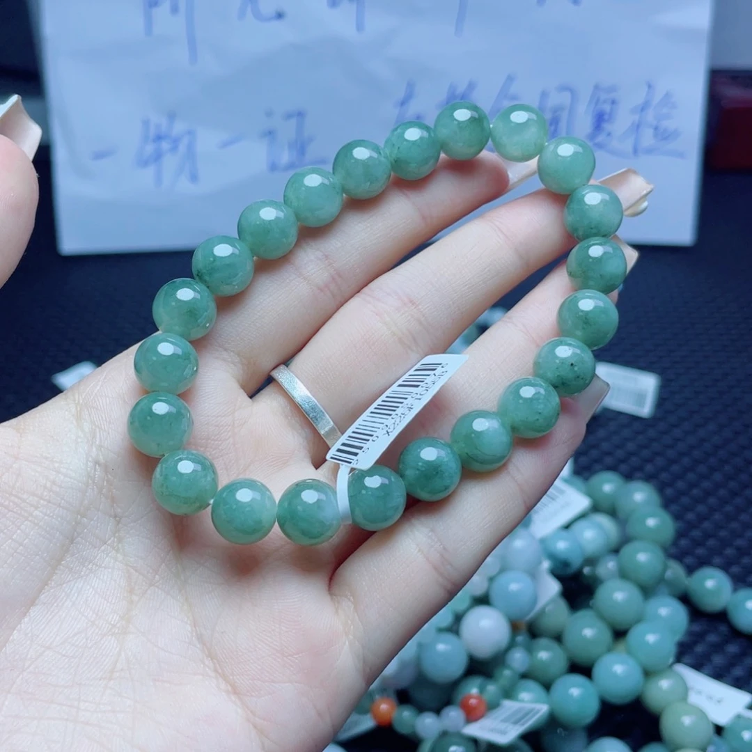 未镶嵌定制翡翠懒**名珠串