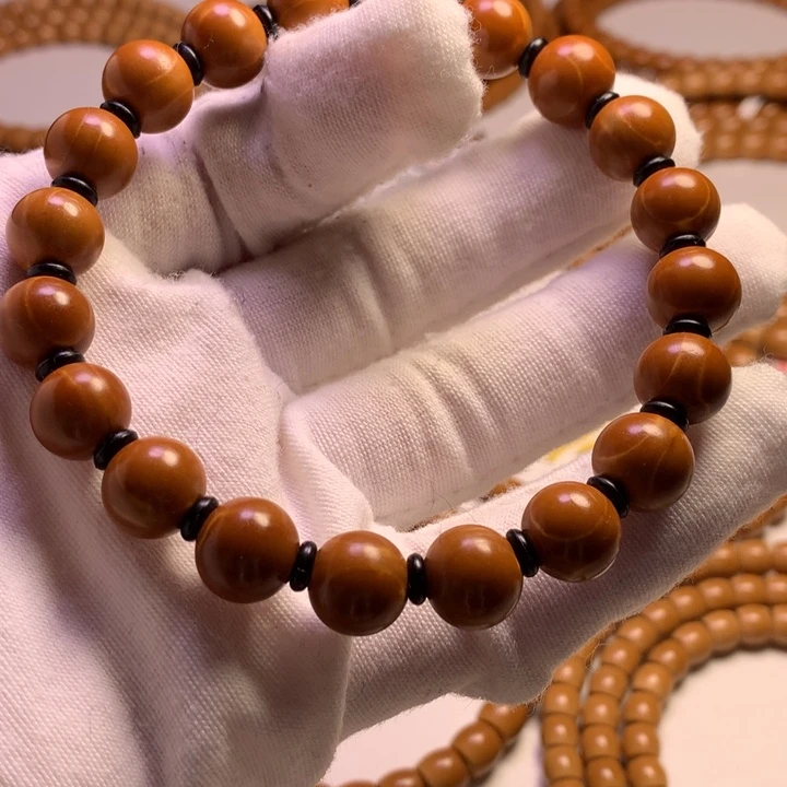 木质类橄榄核光珠手串