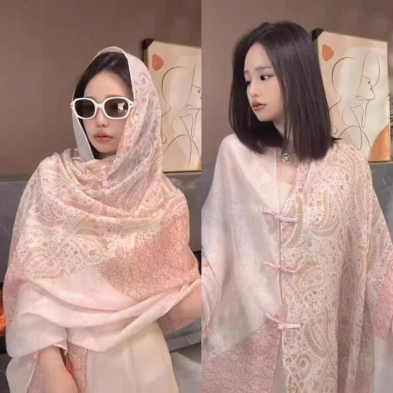 夏季防晒披肩外搭女新款民族风旅游拍照薄斗篷沙漠旅行必备