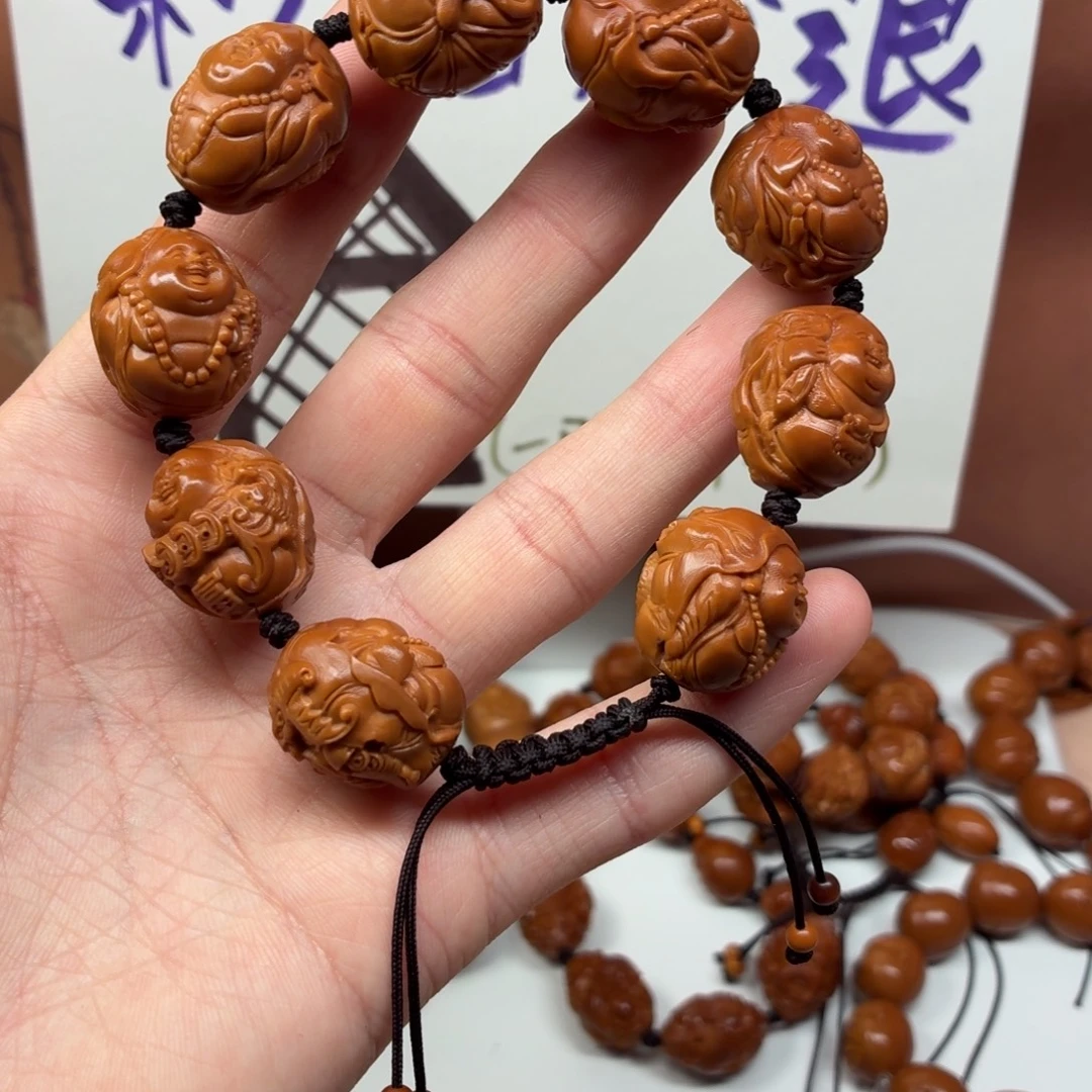 吊坠橄榄核荷叶弥勒