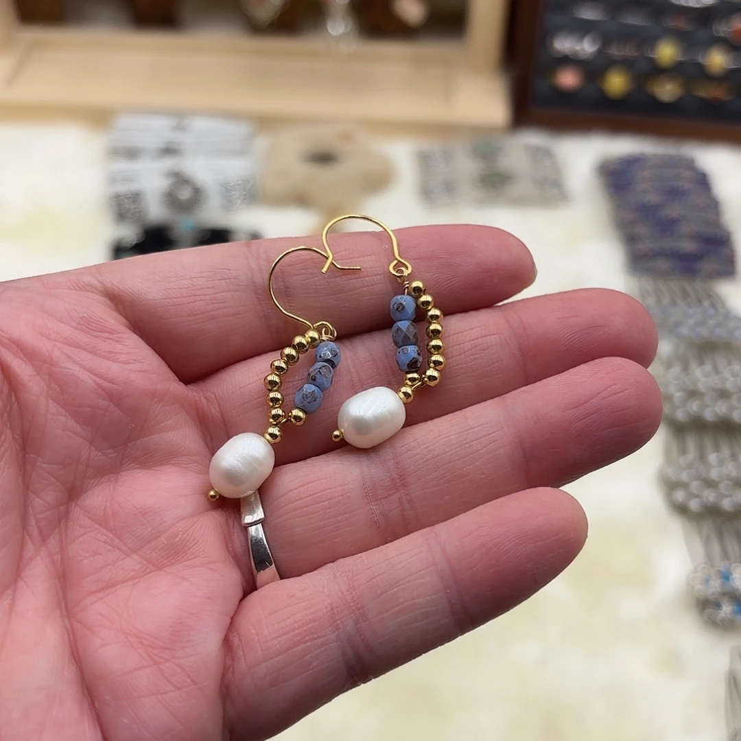 纯银耳钩金属吊坠耳饰9