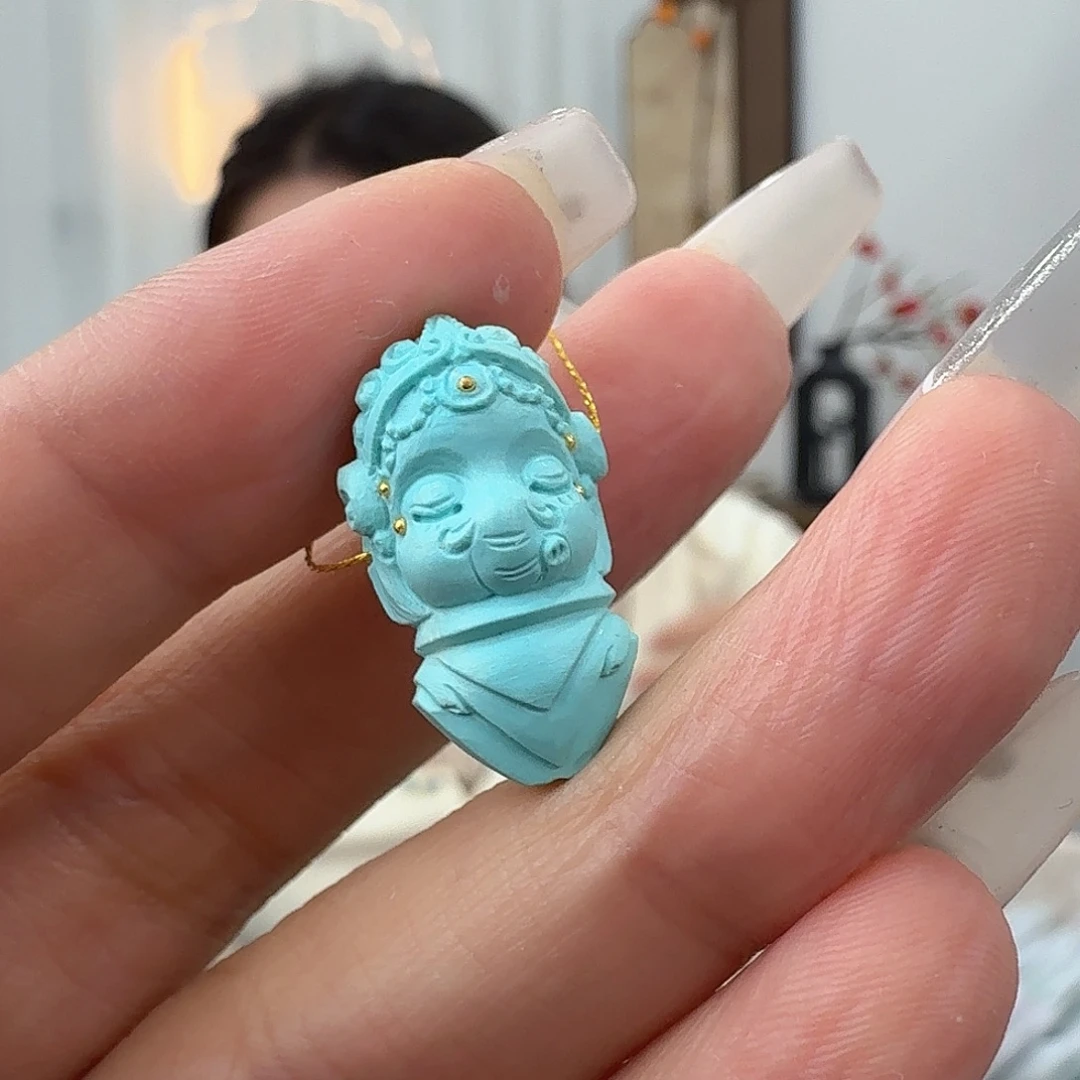 绿松石未镶嵌挂件