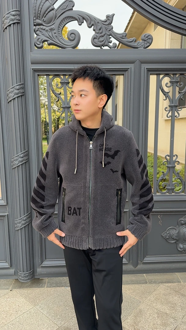 冬季新款皮草男装皮毛一体双面双穿保暖加厚夹克休闲男外套-大雁