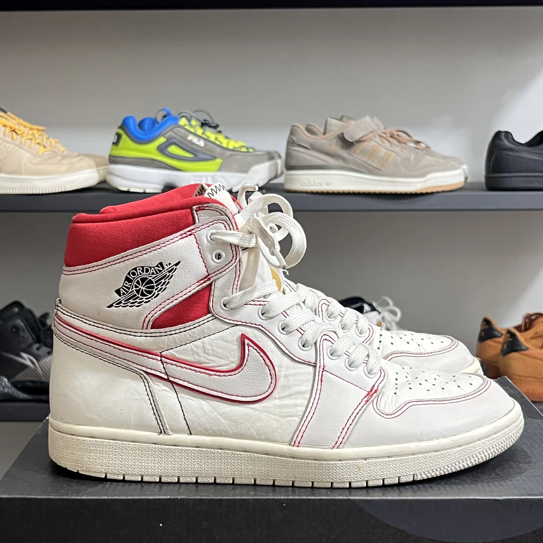 42码耐克 Air Jordan 1 运动休闲鞋 帆白红线 二手1999（鞋面破损）