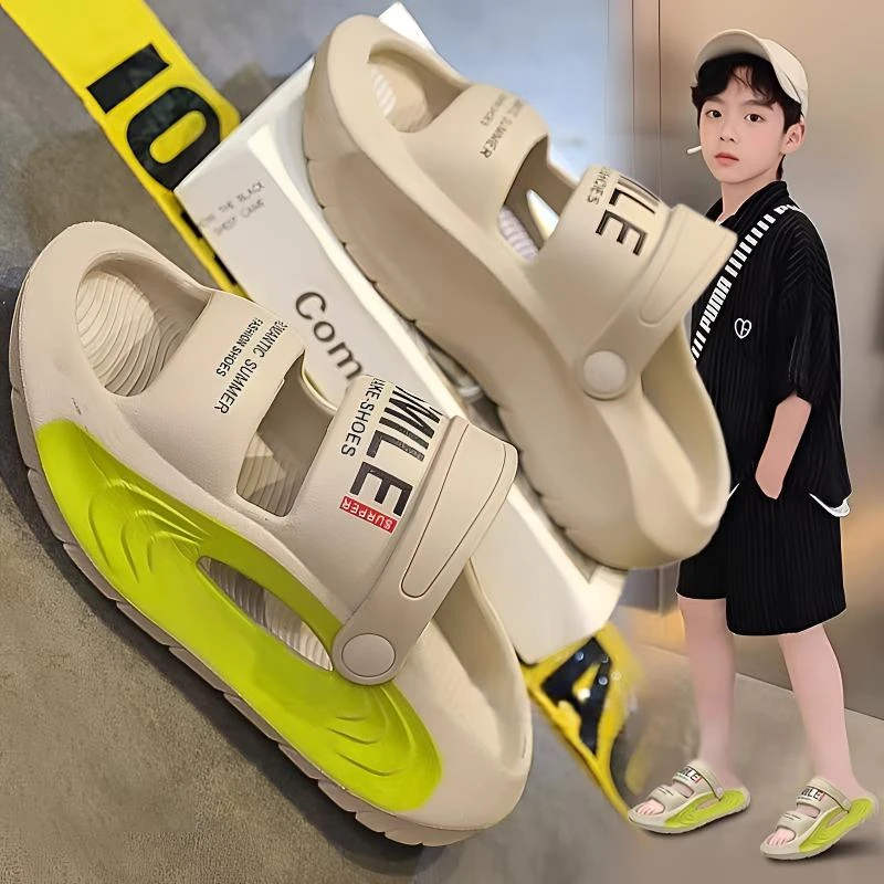 36l℃断码儿童拖鞋男童夏季新款男孩防滑沙滩鞋中大童外穿软底凉拖