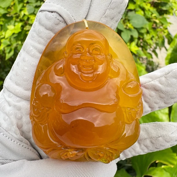 假一赔十，天然琥珀蜜蜡，蜜蜡吊坠，蜜蜡佛公，号26  多样性发