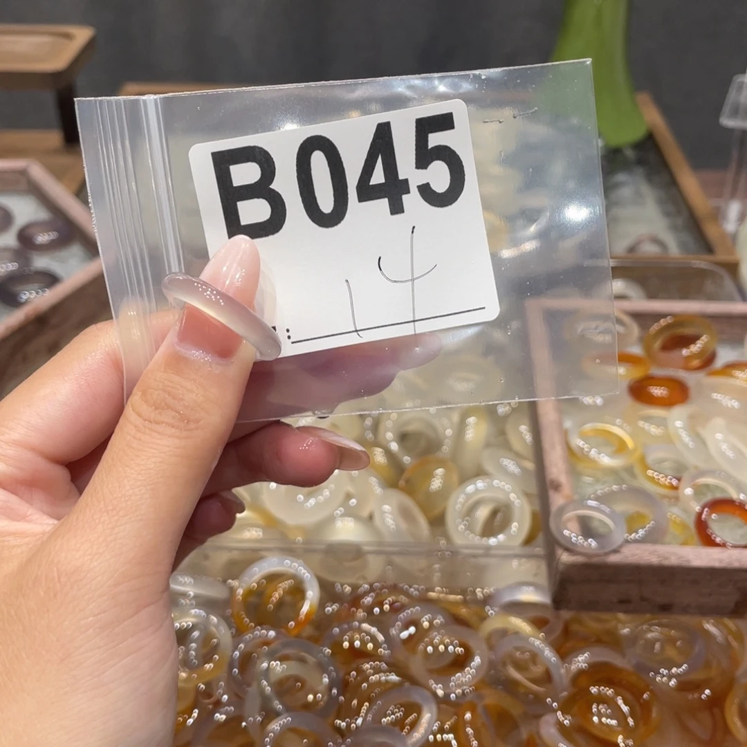 玛瑙/玉髓未镶嵌戒指045