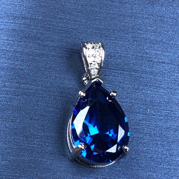 21143深宝蓝拉吊坠活口培育开口可调节漂亮豪华可爱