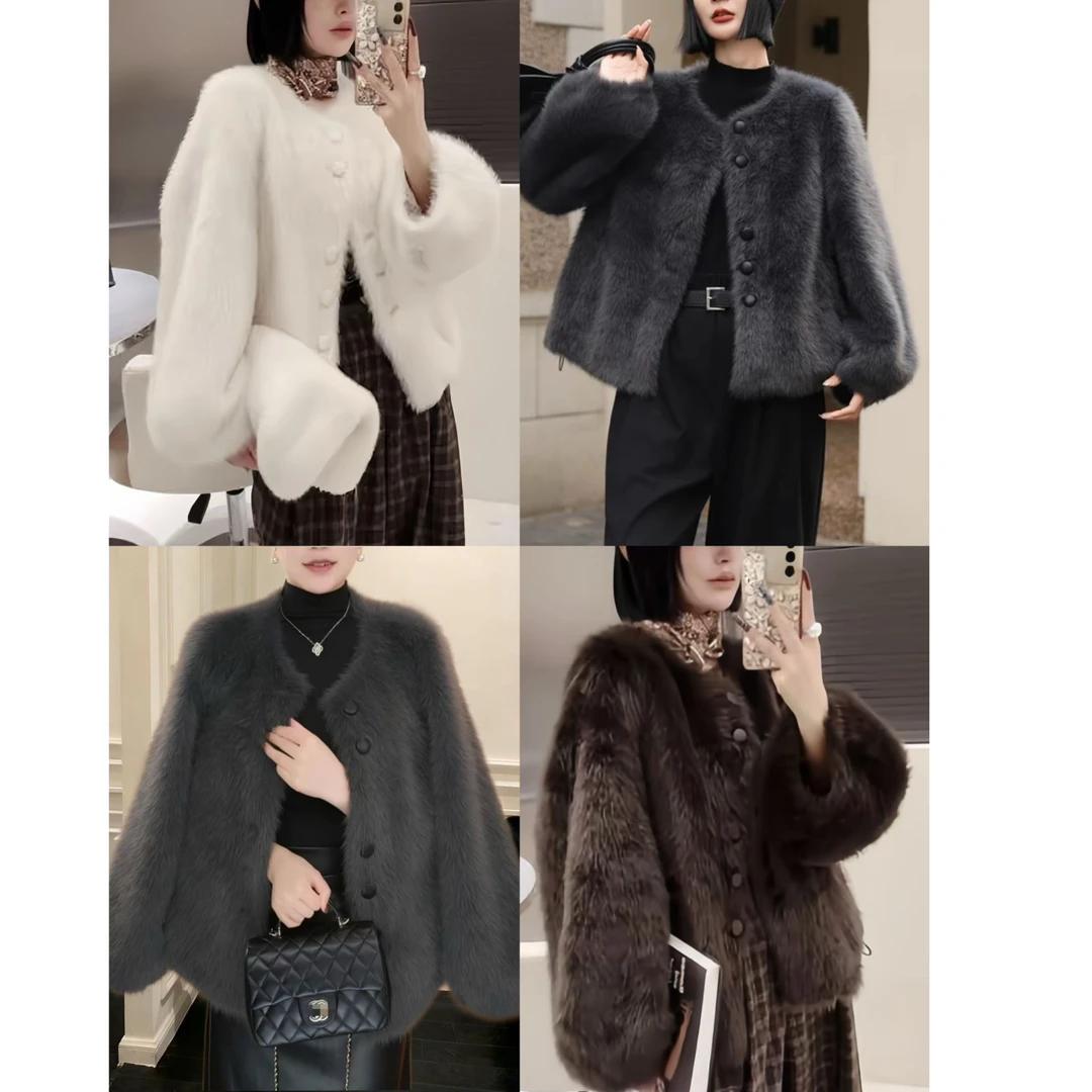 2025冬季爆火欧版马蹄袖正肩显瘦时尚气质百搭外套高级感穿搭108