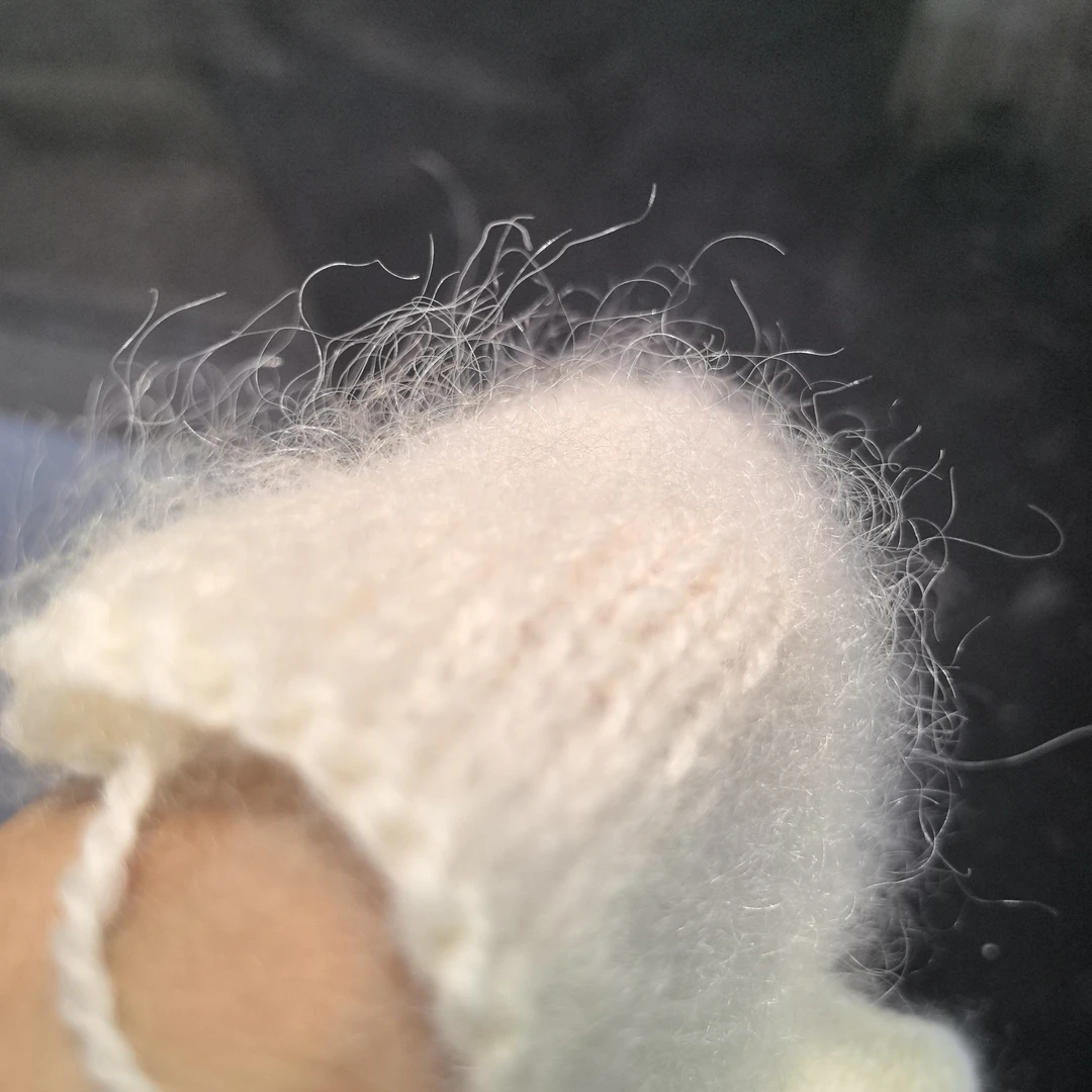 小美柔软毛线手工编织水貂绒黛家用貂绒线亲肤白色长毛秋冬毛线