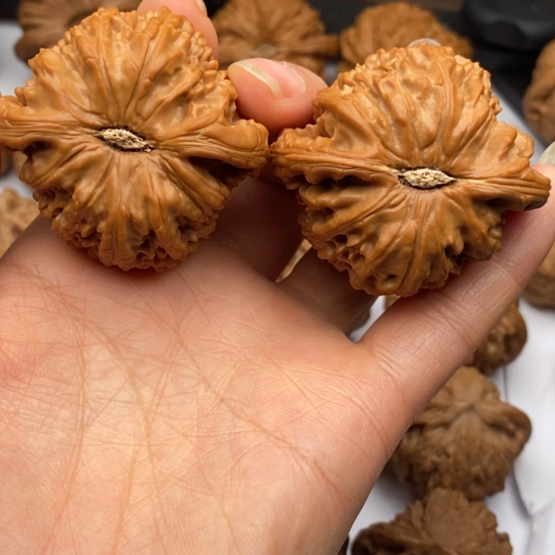 加***隆把件文玩核桃白狮子