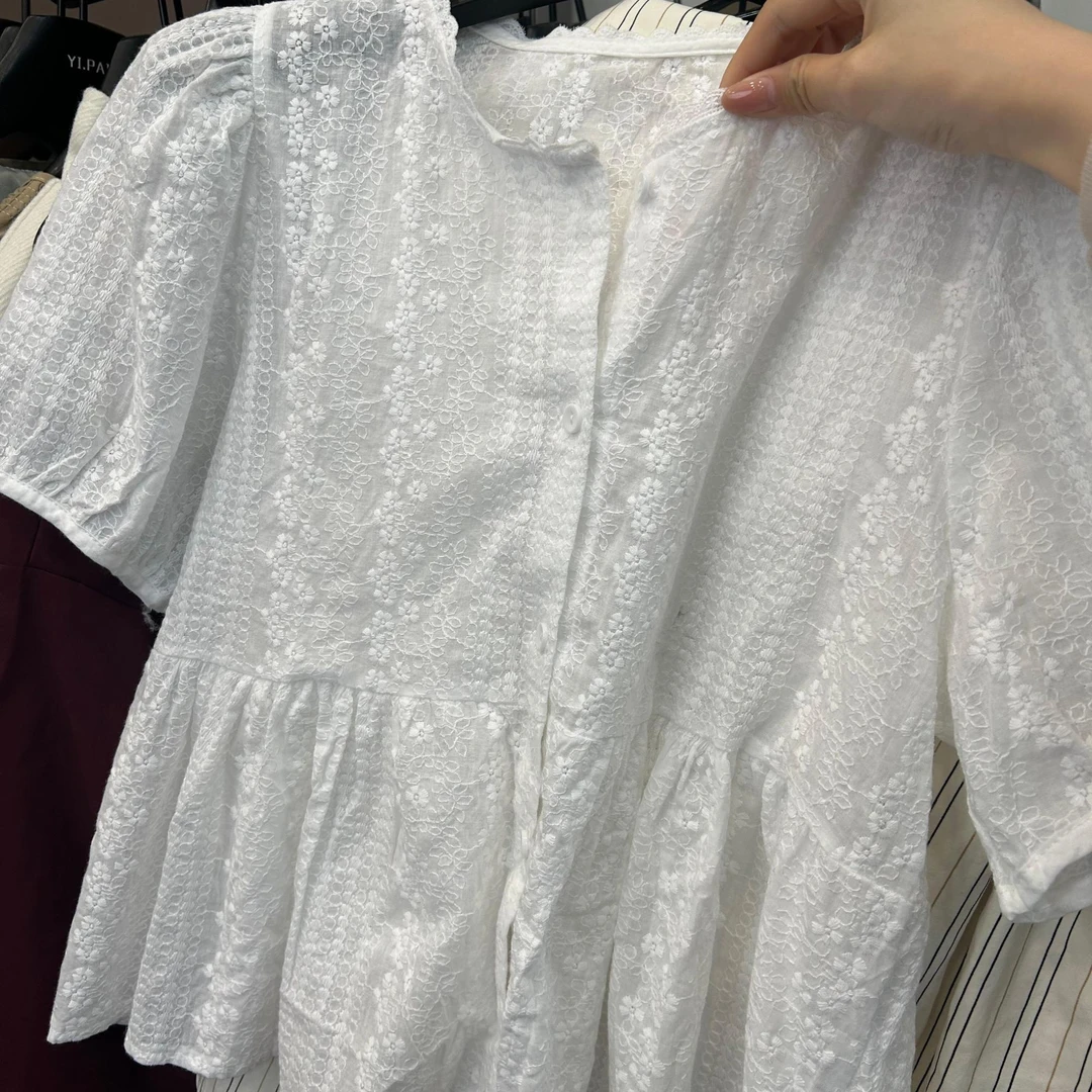 莎姐严选蕾丝刺绣衬衫999