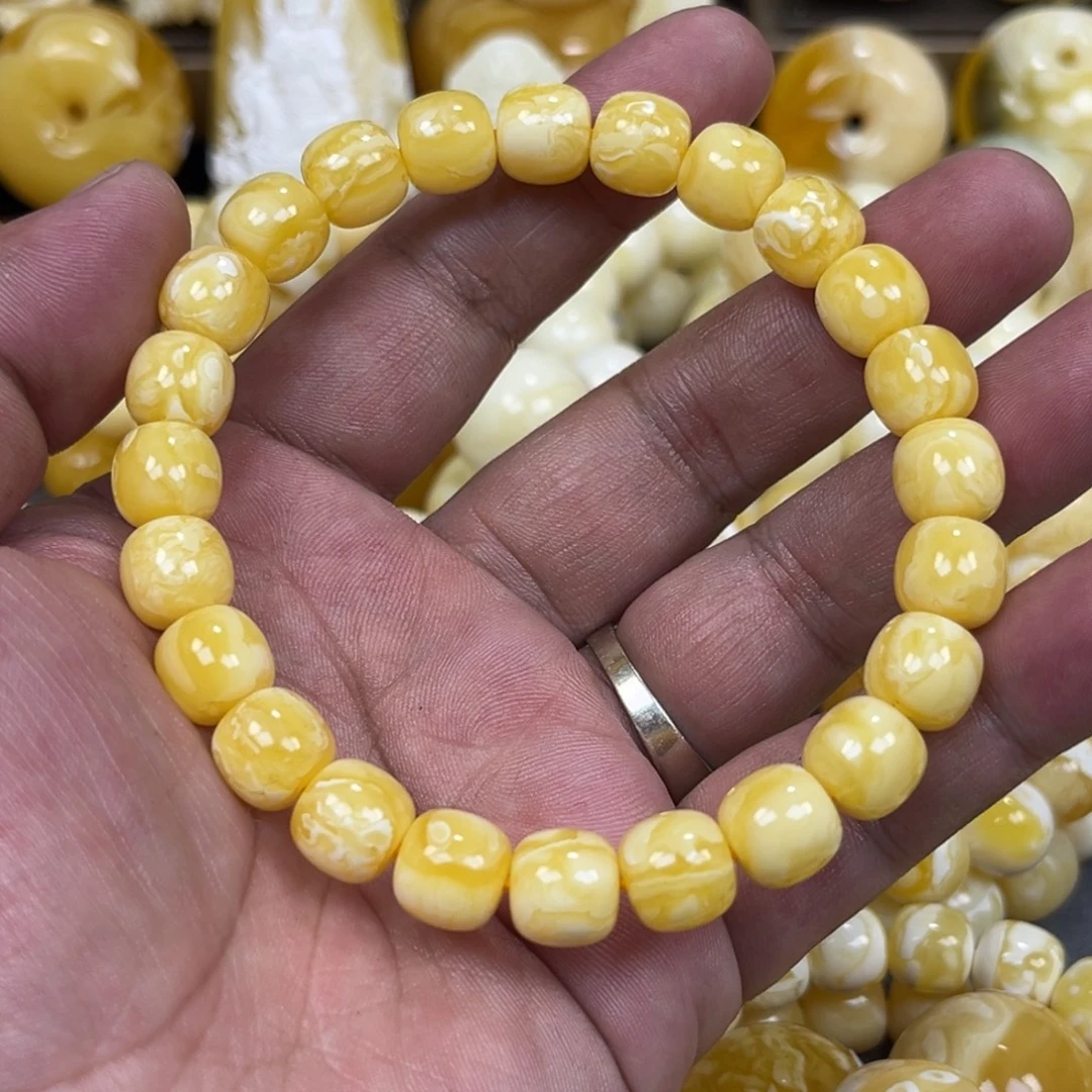 琥珀未镶嵌手串同料10mm