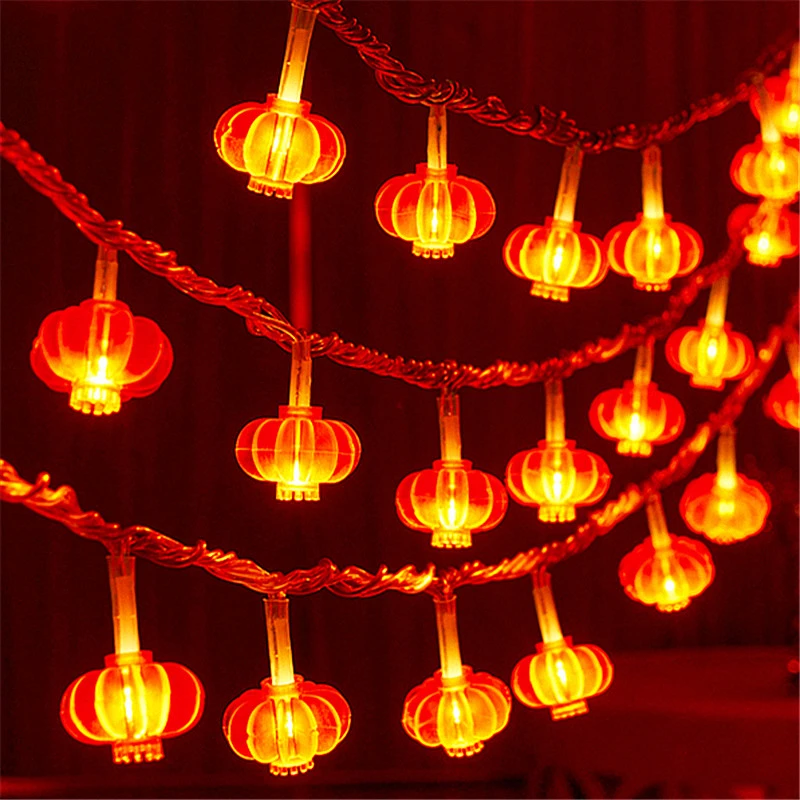 红灯笼小彩灯闪灯串灯满天星春节家用房间装饰氛围灯