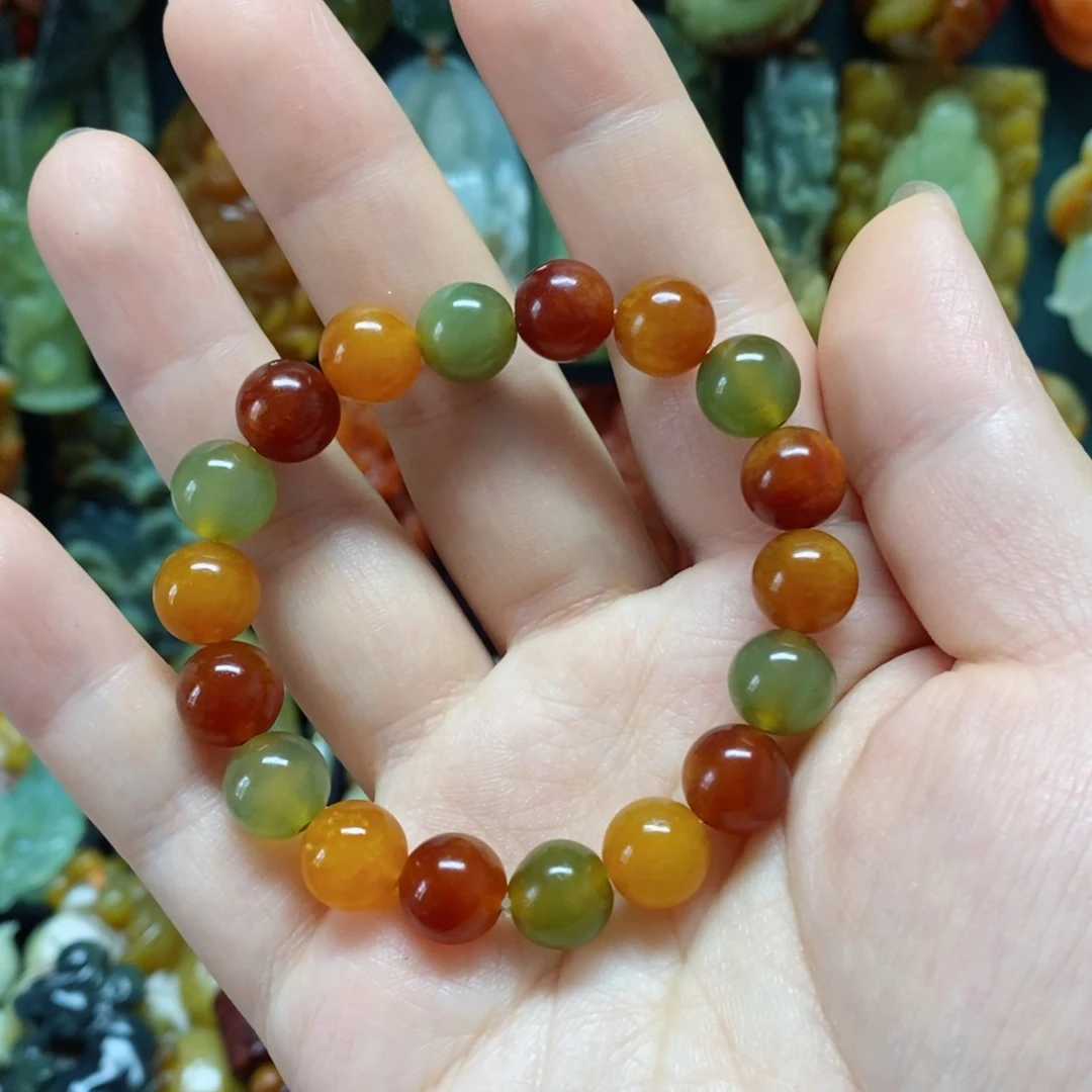 未镶嵌蛇纹石玉手链