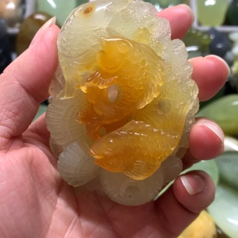 蛇纹石玉未镶嵌手把件