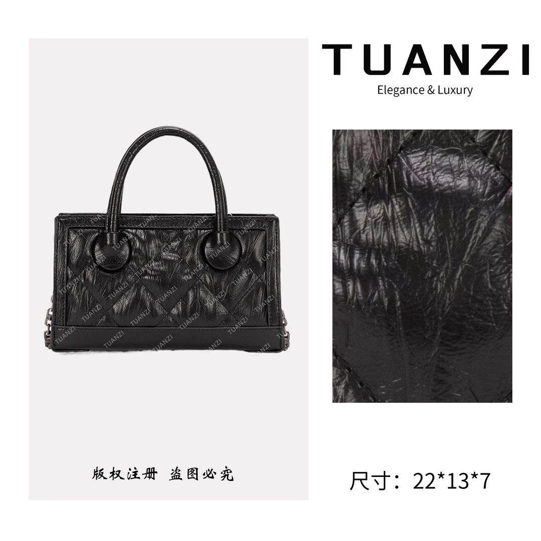 TUANZI『高端玩家』秋冬新款小众设计腋下包 ZT-D8060-猫眼暗黑色