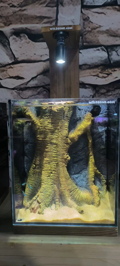 20*20*24公分背滤缸，成型立体背景板。实木一体射灯。水泵，滤材，