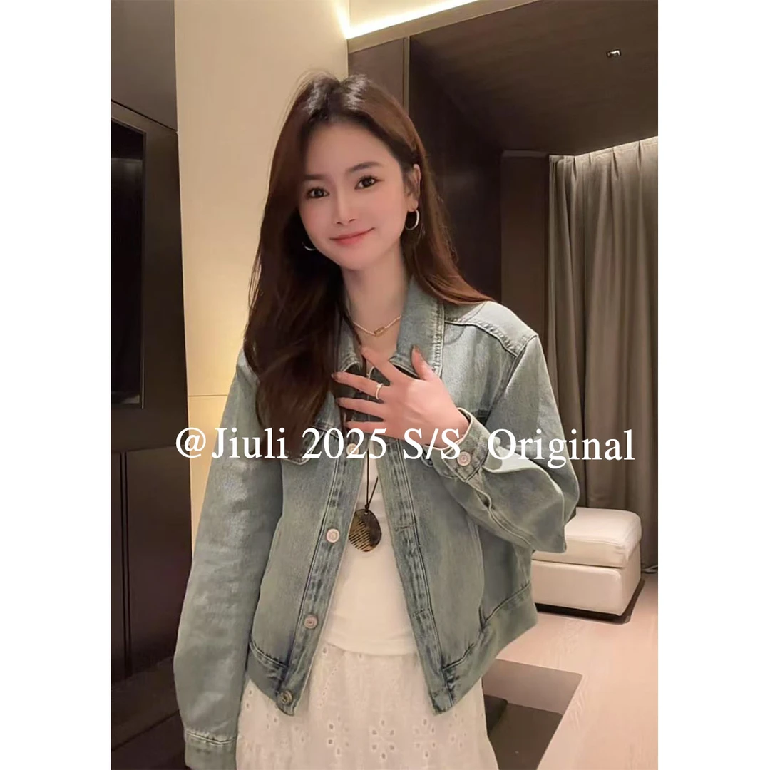 九莉【莱恩牛仔】休闲简约显瘦牛仔外套