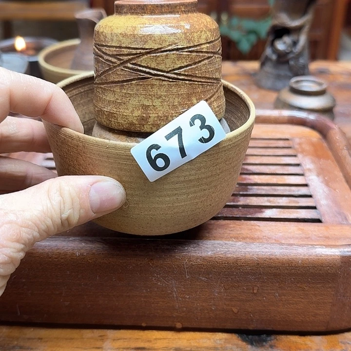 纯手工制作粗陶茶具?****?
