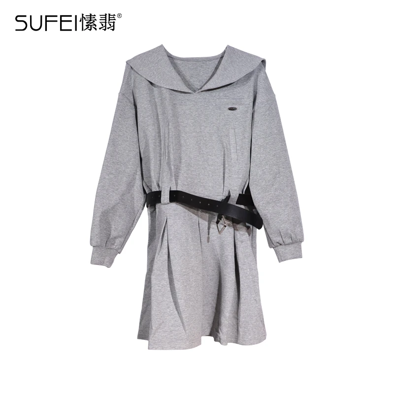 SUFEI/愫翡S51QZ0097A 春季新款简约纯色连衣裙 0097