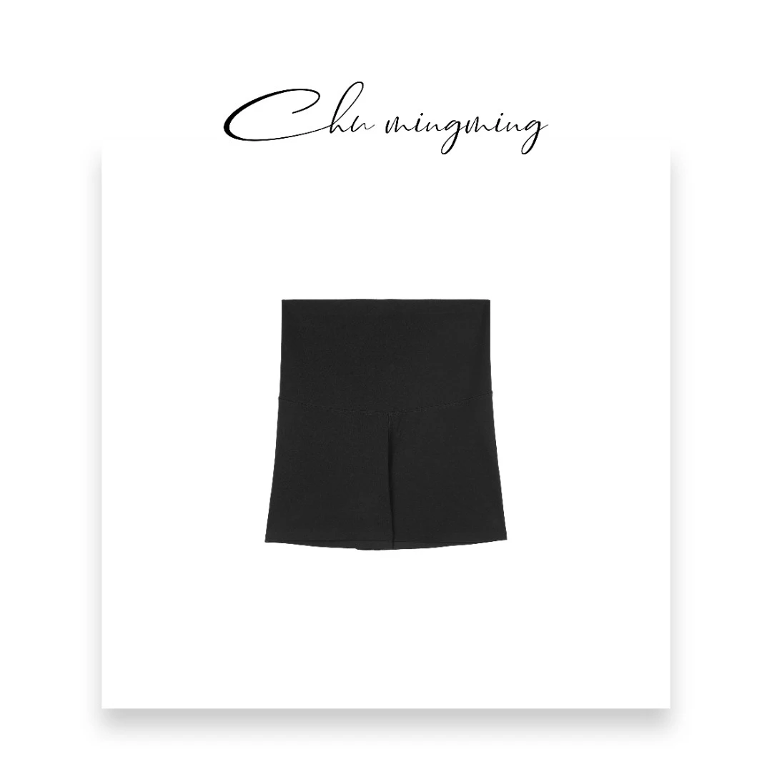 【CHU/2024SSNEW】原创设计显瘦休闲百搭黑色紧身高腰收腹裤SP40