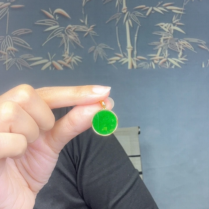 翡翠银S925镶嵌吊坠(不含链)特价