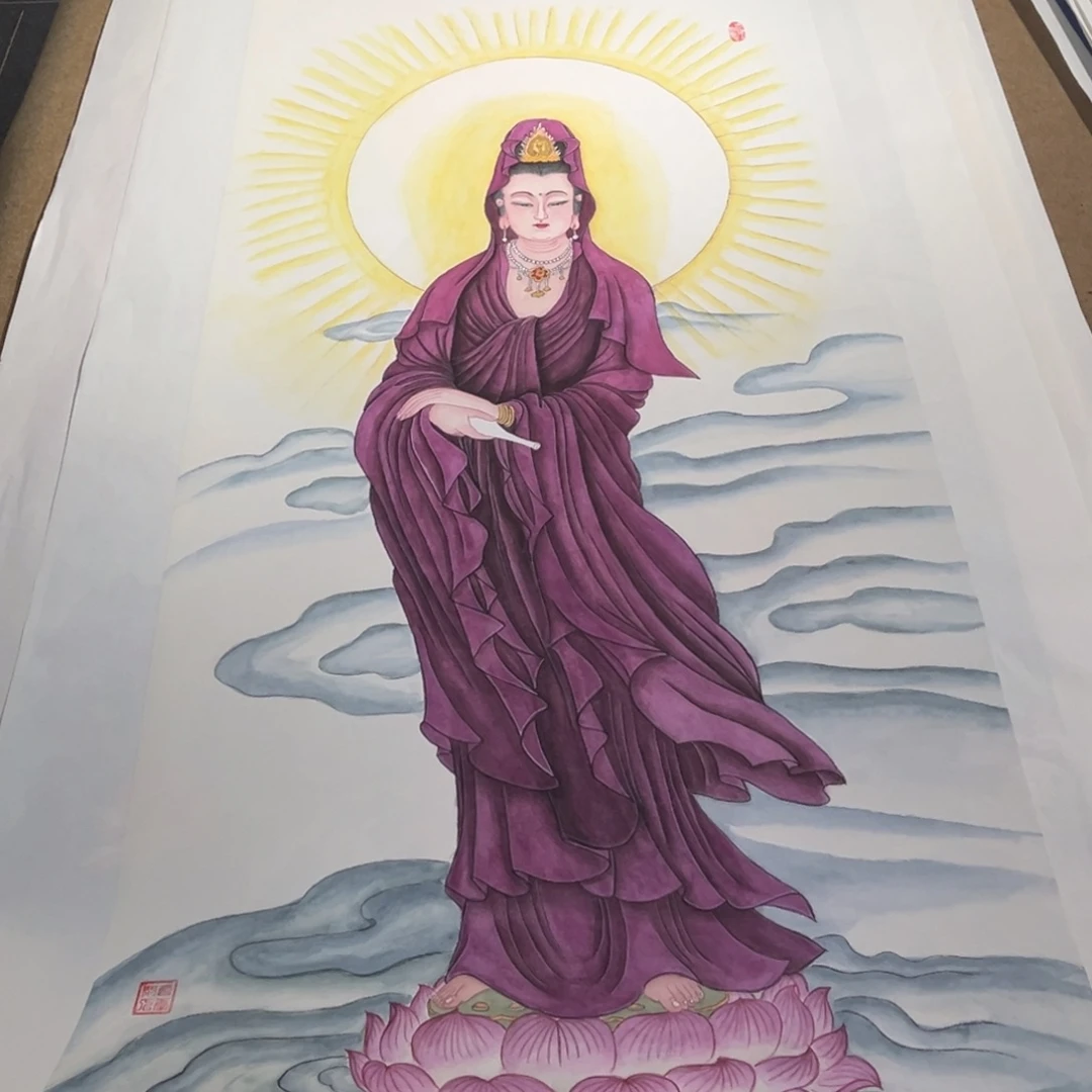 书法李老师紫衣观音