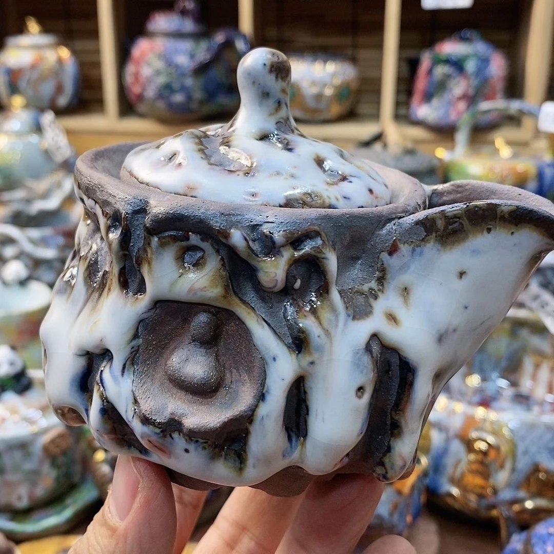 粗陶志野柴烧茶器