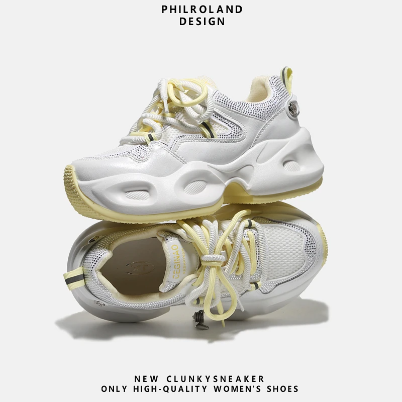 显脚小单网老爹鞋你2025夏季透气网面厚底休闲鞋女潮百搭运动鞋