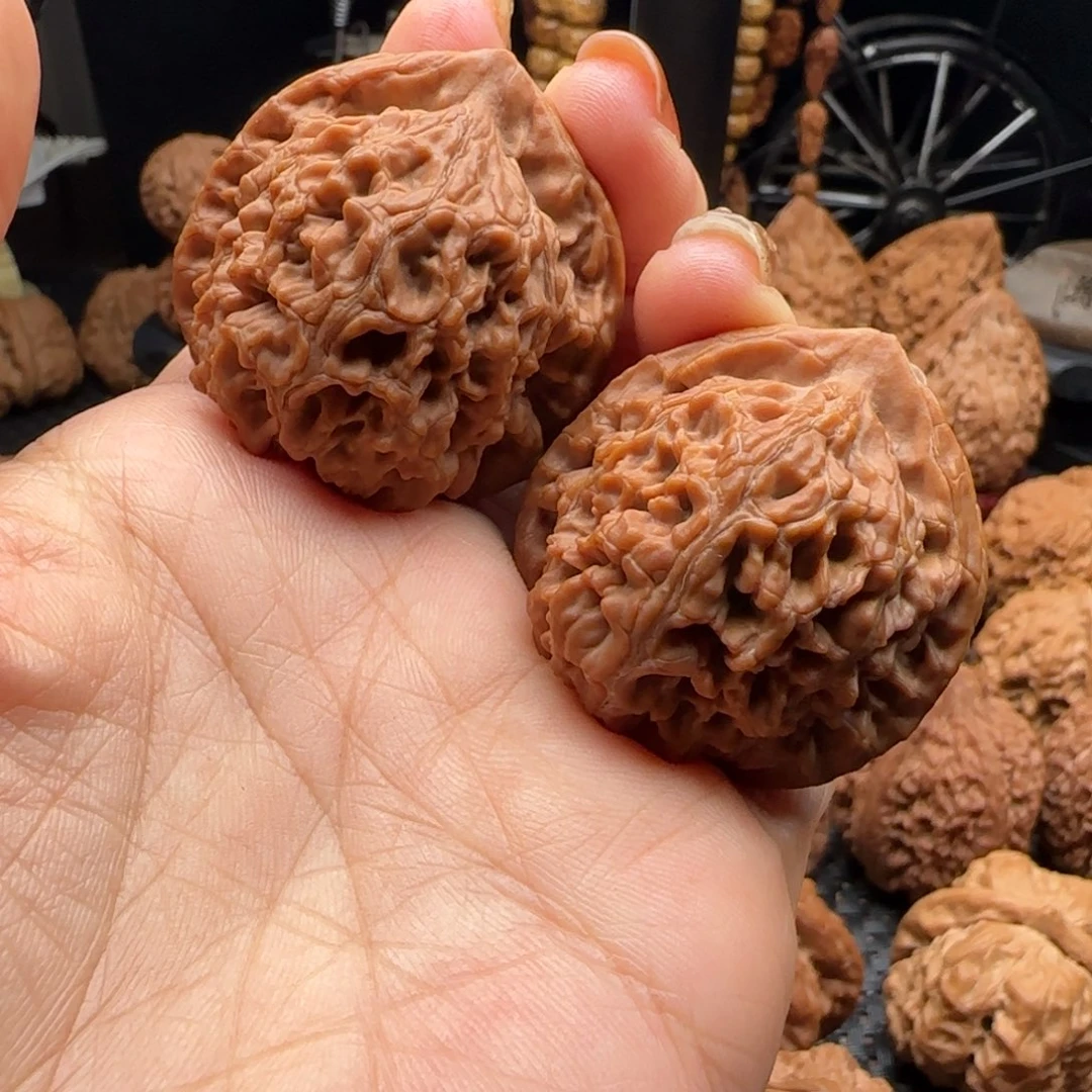 解***.文玩核桃把件全品水龙纹39 打底不退