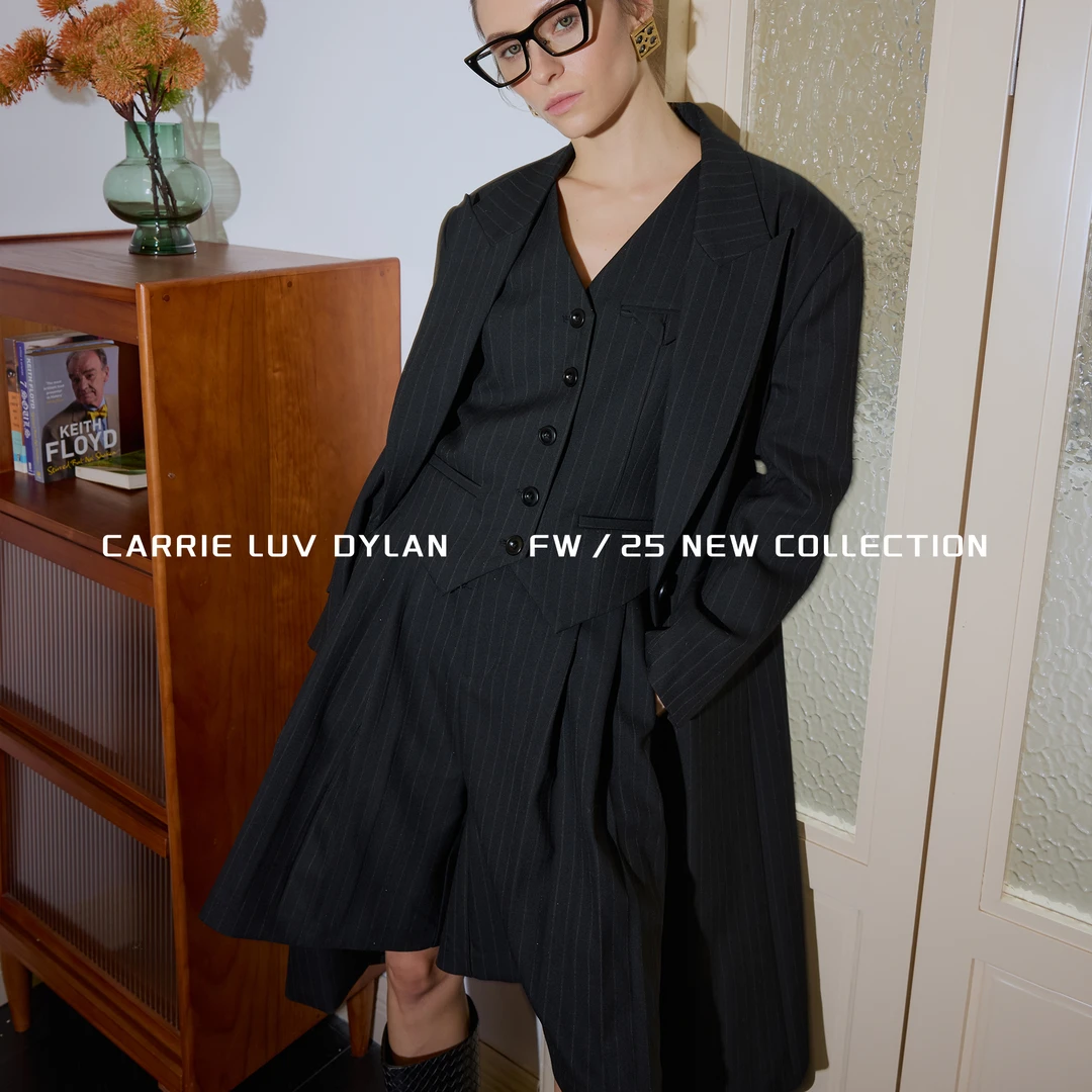 CLD miu系竖条纹西装大衣 QC24060