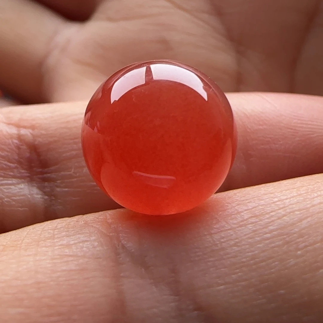 南红玛瑙未镶嵌圆珠12.7沙线